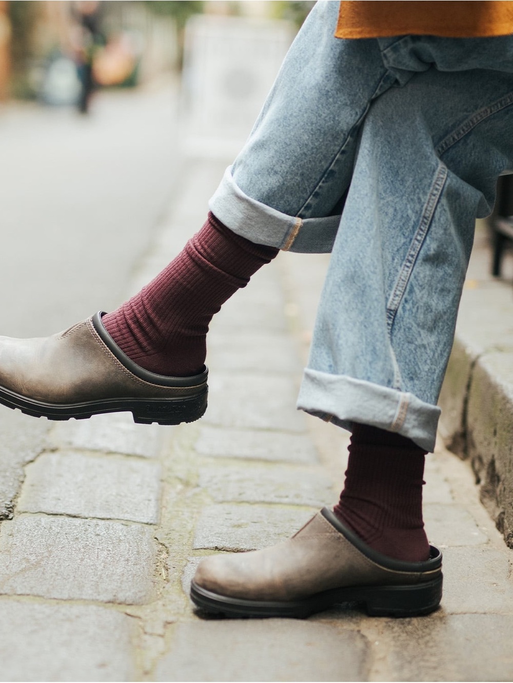 Blundstone Leather Clogs in Clay